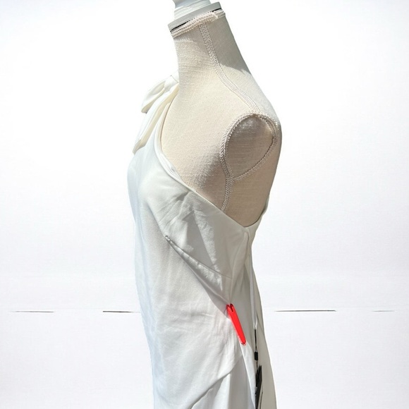 🌻NEW w.Tag MAC DUGGAL White One Shoulder Fitted Evening Gown With Bow Size 12 - Picture 7 of 13